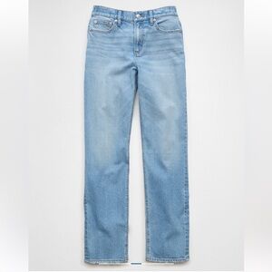 American Eagle Outfitters Super High Rise Straight - Light/medium wash - 4 short